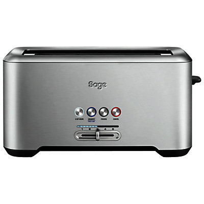 Sage by Heston Blumenthal A Bit More 4-Slice Toaster, Brushed Metal